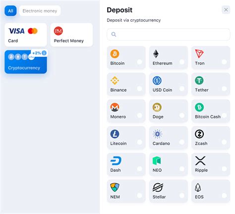 Deposit Payment Methods .